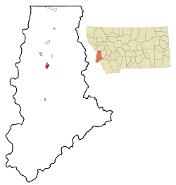 Ravalli County Montana Incorporated and Unincorporated areas Hamilton Highlighted
